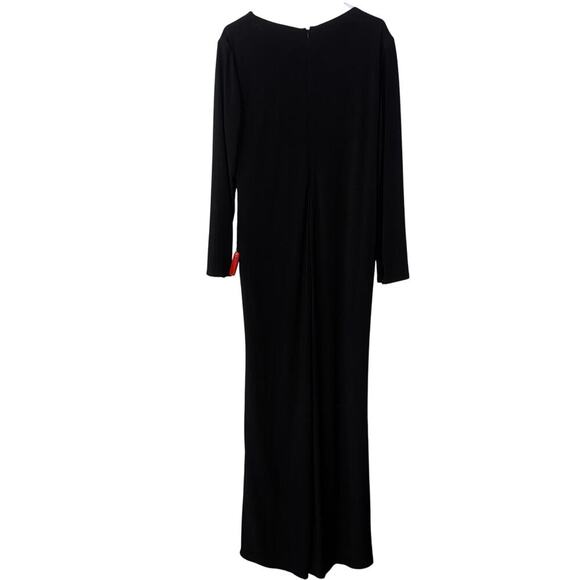 Ieena for MacDuggal Jersey  V-Neck Long Sleeve t Sheath Gown NWT Size 12 - Picture 6 of 12